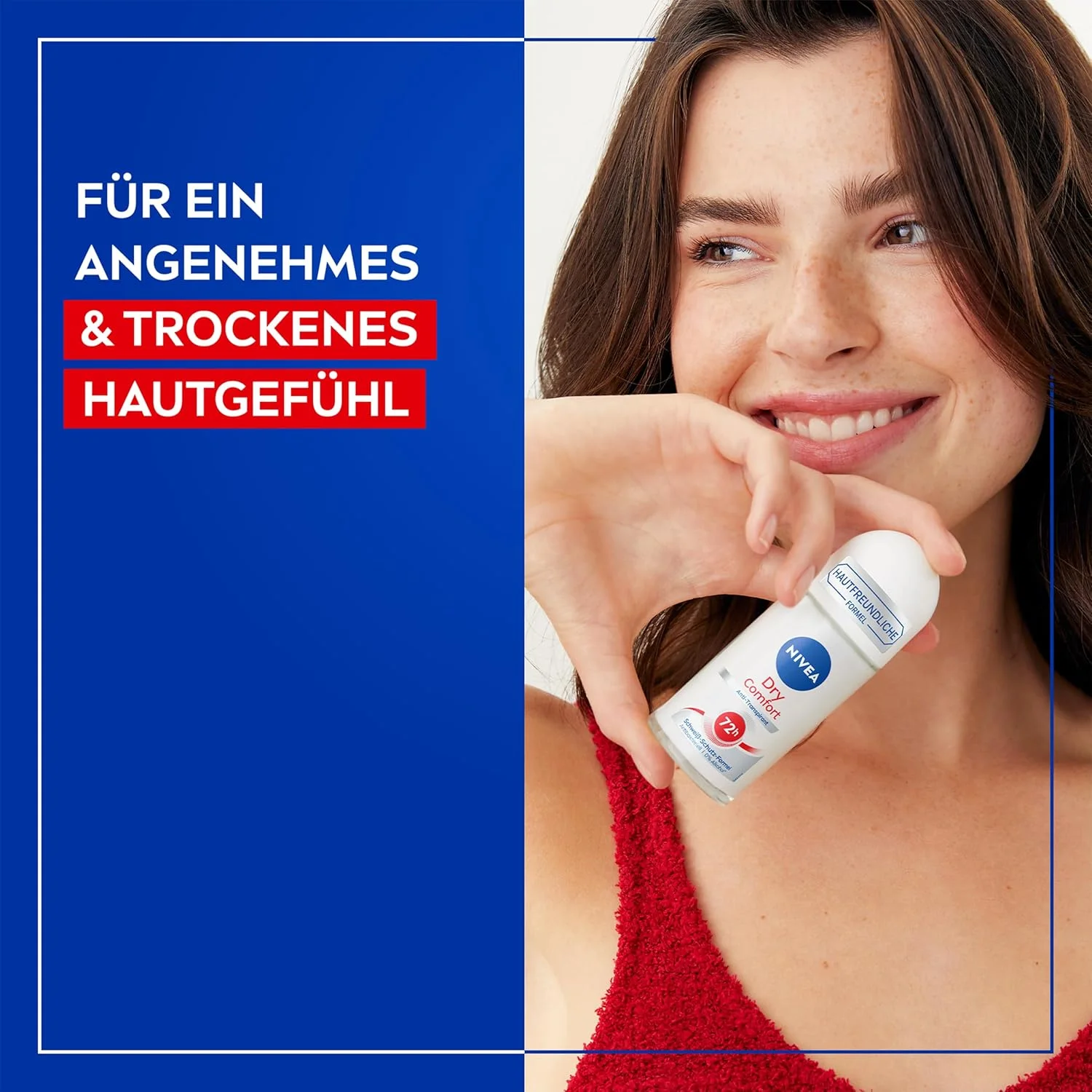 رول ضد تعریق زنانه نیوآ درای کامفورت (50 میلی لیتر)، ضد تعریق با مواد معدنی برای احساس خشکی پوست، با محافظت 48 ساعته و فرمول دوگانه فعال رول ضد تعریق زنانه نیوآ درای کامفورت (50 میلی لیتر)، ضد تعریق با مواد معدنی برای احساس خشکی پوست، با محافظت 48 ساعته و فرمول دوگانه فعال