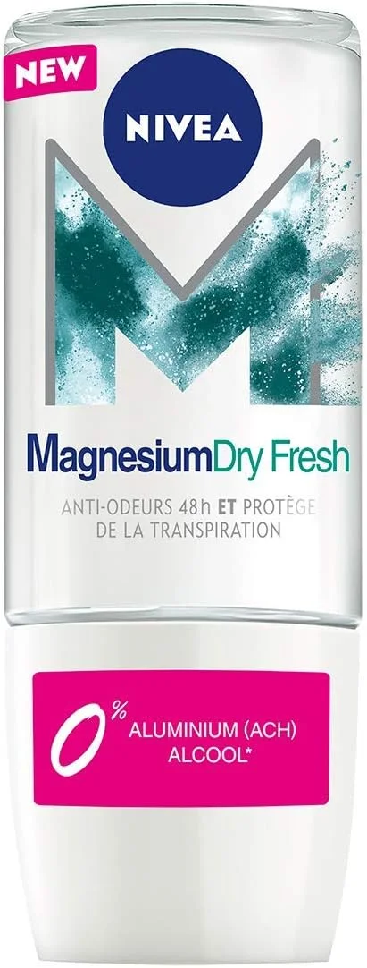 دئودورانت رولی زنانه نیوآ Magnesium Dry Fresh (۱ x ۵۰ میلی لیتر)، ضد تعریق بدون نمک آلومینیوم، حس تازگی، ۴۸ ساعته