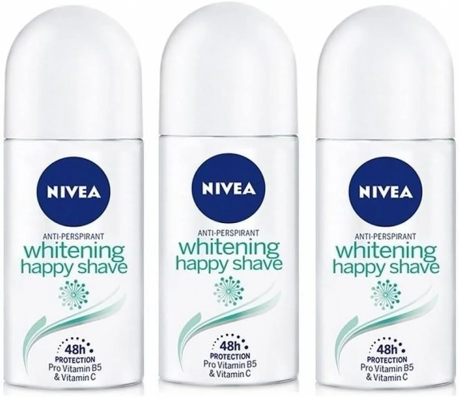رول ضد تعریق روشن کننده نیوآ مدل Happy Shave مخصوص بانوان 50 میلی لیتر "محصول آلمان" (بسته 3 عددی)
