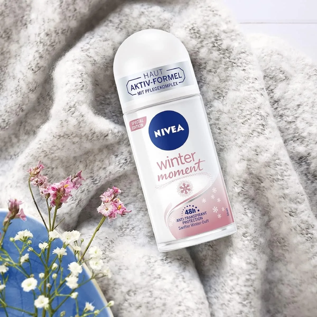 دئودورانت رولی زنانه نیوآ مدل Winter Moment حجم 50 میلی لیتر، ضد تعریق با رایحه زمستانی، محافظت 48 ساعته با خاصیت آنتی باکتریال دئودورانت رولی زنانه نیوآ مدل Winter Moment حجم 50 میلی لیتر، ضد تعریق با رایحه زمستانی، محافظت 48 ساعته با خاصیت آنتی باکتریال