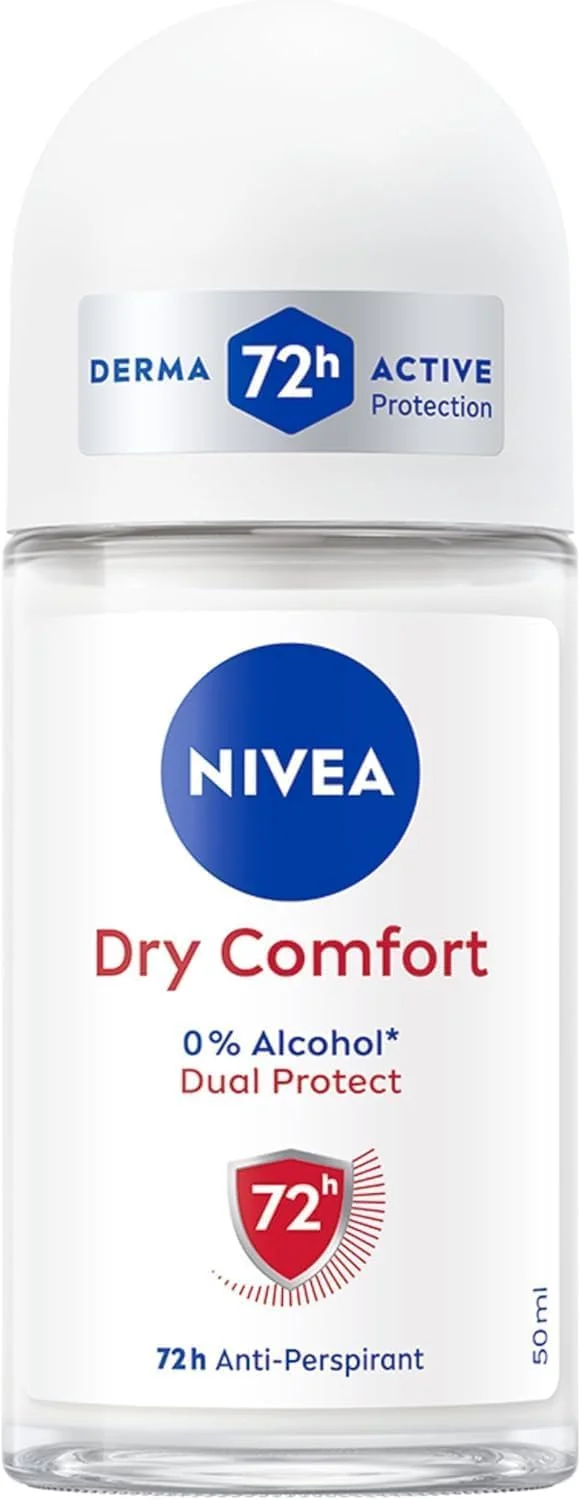 دئودورانت رولی نیوآ Dry Comfort در بسته 6 عددی (6 x 50 میلی لیتر) دئودورانت رولی ضد تعریق با فرمولاسیون دوگانه فعال با ماندگاری طولانی