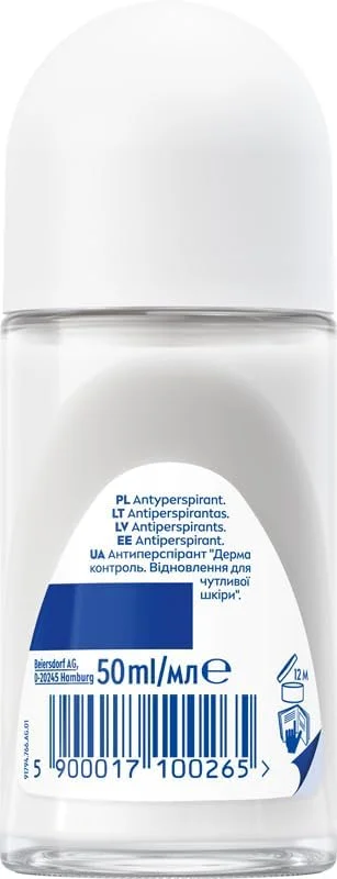 رول ضد تعریق زنانه نیوآ Derma Control Restore با محافظت 72 ساعته و هیالورونیک اسید، 50 میلی لیتر