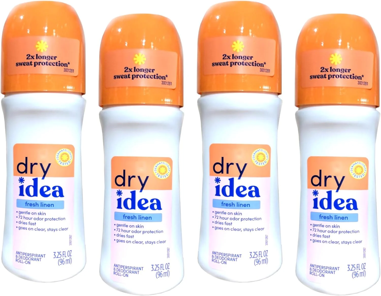 دئودورانت ضد تعریق رولی Dry Idea با رایحه ملایم پارچه تمیز 92 گرم (بسته 4 عددی)