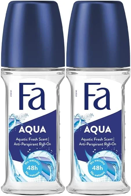 رول ضد تعریق فا مدل Aqua حجم 50 میلی لیتر، بسته 2 عددی