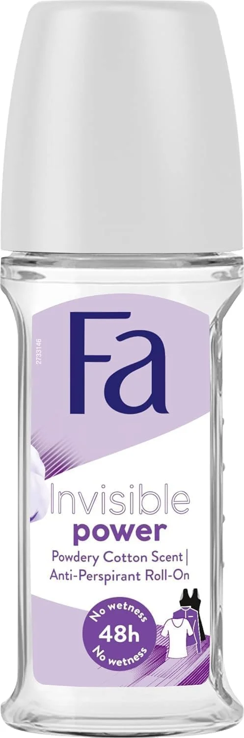 رول ضد تعریق فا Invisible Power با رایحه طراوت ملایم، 50 میلی لیتر