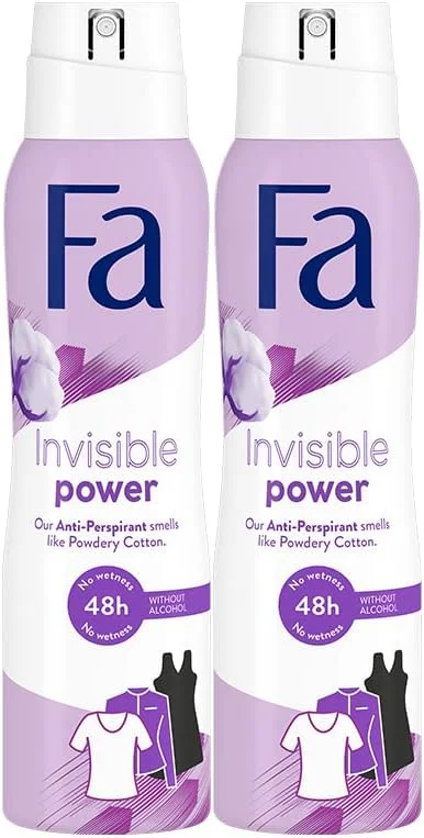 اسپری دئودورانت فا Invisible Power 150 میلی لیتر، بسته 2 عددی