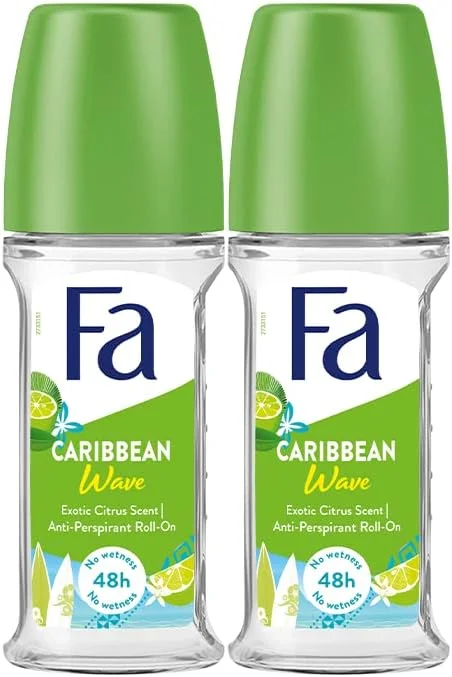 رول ضد تعریق فا با رایحه لیمو کارائیب 50 میلی لیتر، بسته 2 عددی