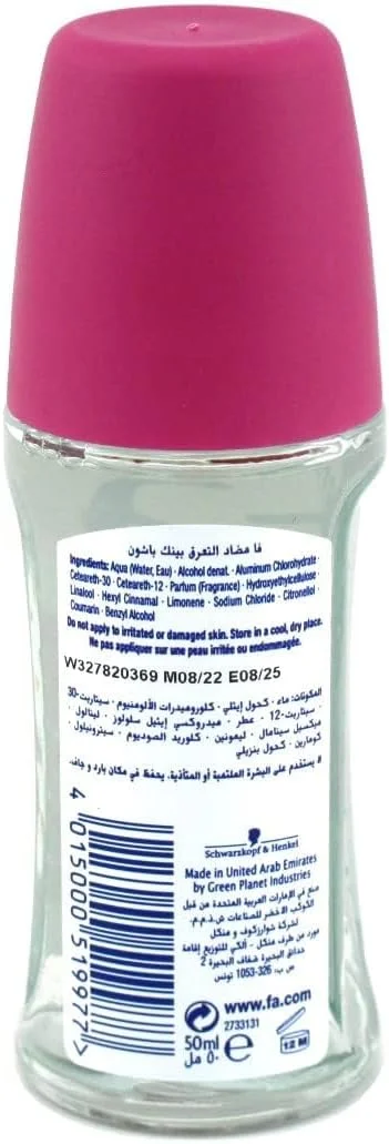دئودورانت رولی فا مدل Pink Passion حجم 50 میل (بسته 3 عددی)