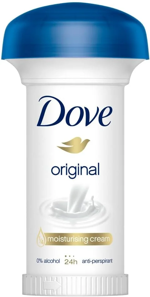 دئودورانت ضد تعریق رولی داو زنانه، محافظت 24 ساعته، اورجینال، بدون الکل با ¼ کرم مرطوب کننده، 50 میلی لیتر