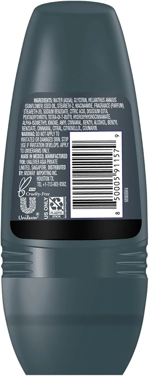 دئودورانت رولی مردانه داو من+کر مدل Clean Comfort، فاقد آلومینیوم، محافظت از بوی زیر بغل در تمام طول روز، بسته 4 عددی، 50 میلی لیتر در هر عدد، 4 بطری