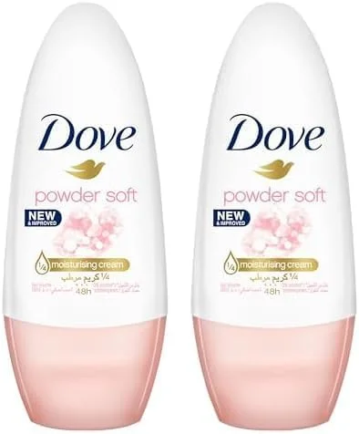 دئودورانت رولی ضد تعریق داو، محافظت 48 ساعته، پودر نرم، بدون الکل با ¼ کرم مرطوب کننده، 50 میلی لیتر (بسته 2 عددی) دئودورانت رولی ضد تعریق داو، محافظت 48 ساعته، پودر نرم، بدون الکل با ¼ کرم مرطوب کننده، 50 میلی لیتر (بسته 2 عددی)