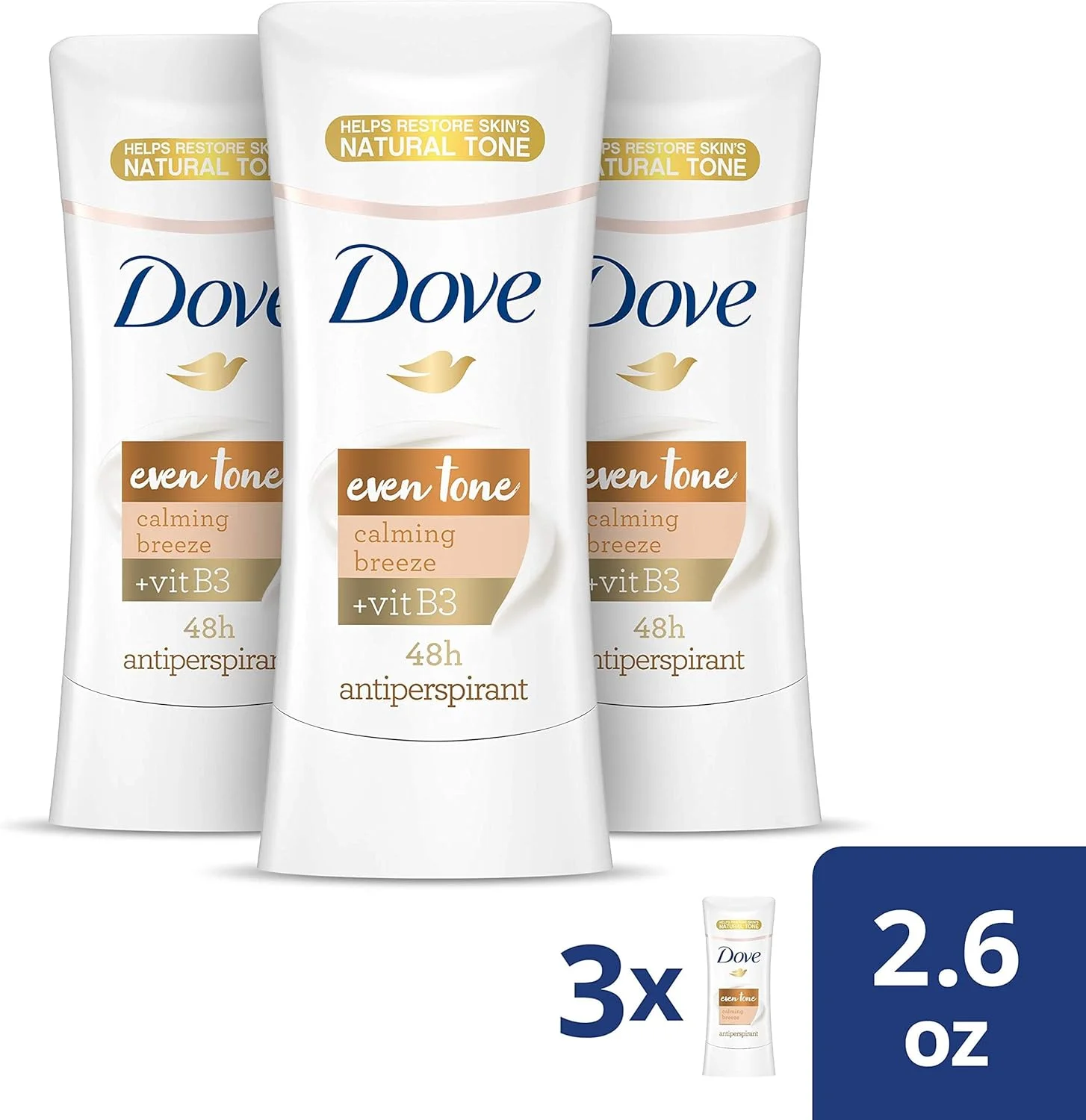 استیک ضد تعریق و خوشبو کننده داو، رایحه شکوفه سیب و کره انبه، 3 عدد، مناسب پوست با رنگ ناهموار، 74 گرم