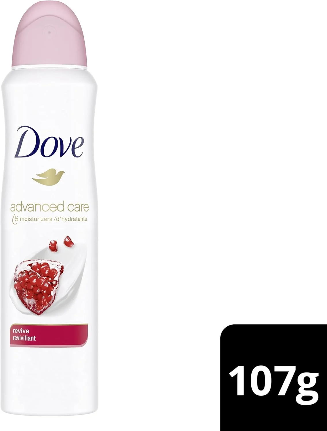 اسپری ضد تعریق زنانه داو Advanced Care، احیا کننده، محافظت 48 ساعته و زیر بغل های نرم و راحت، 107 گرم، بسته 1 عددی