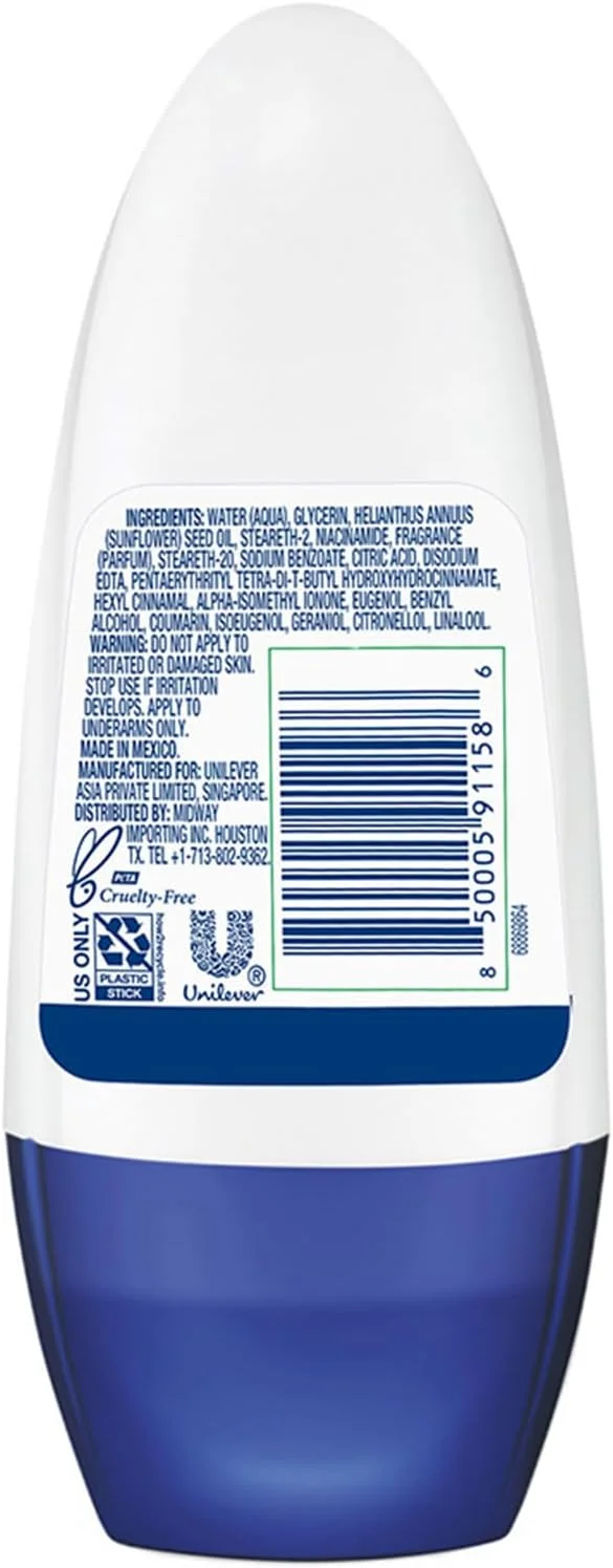 دئودورانت رولی ضد تعریق پوست حساس داو، بدون عطر، 50 میلی لیتر (بسته 3 عددی)