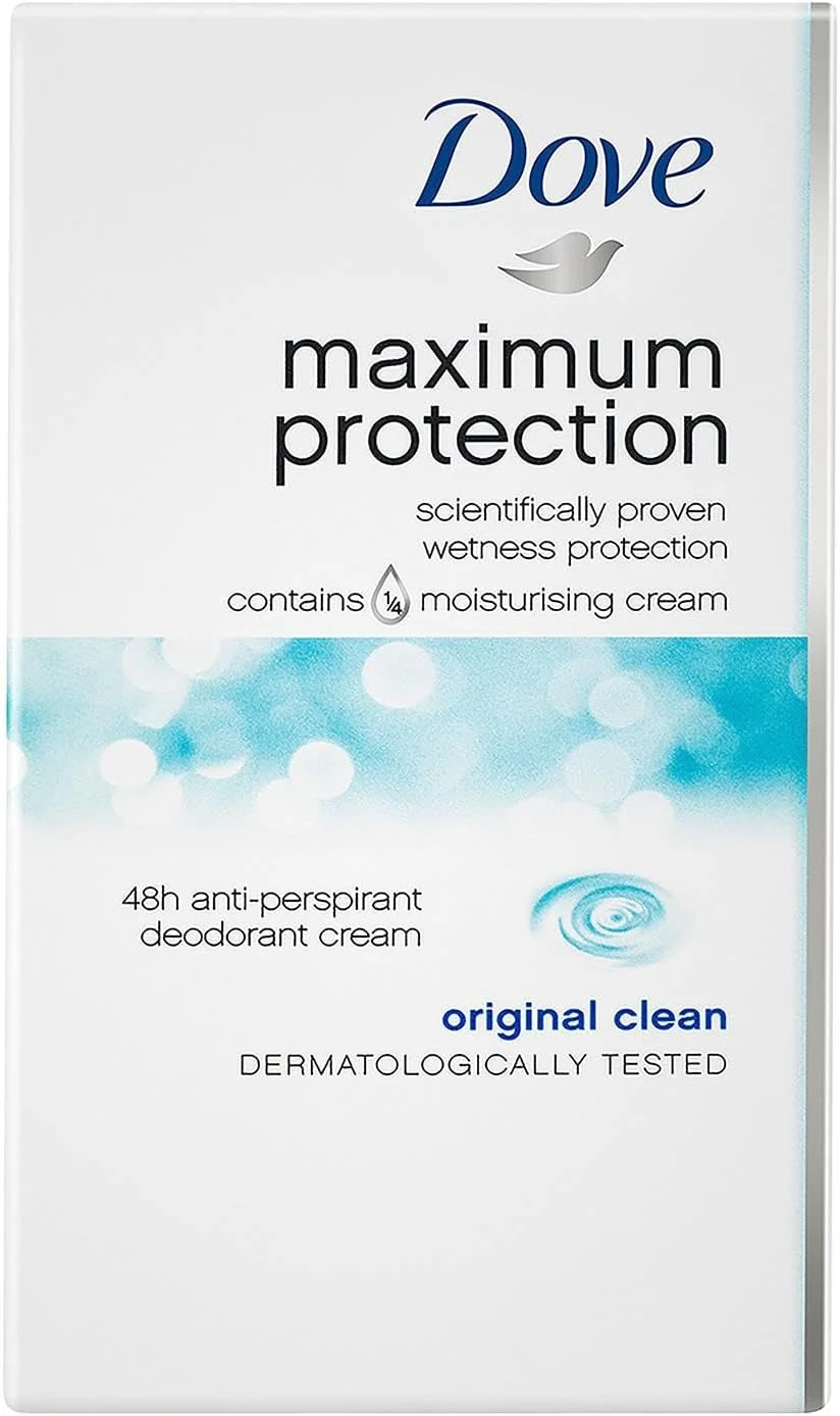 استیک کرمی ضد تعریق Dove Maximum Protection Original Clean با ¼ کرم مرطوب کننده، موثرترین دئودورانت ما 3 عدد 45 میلی لیتر