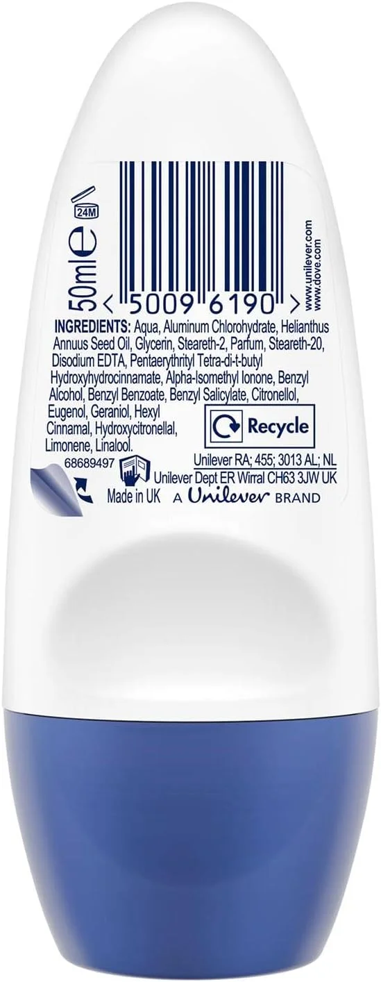 رول ضد تعریق داو اورجینال، بدون الکل، محافظت 48 ساعته، 50 میلی لیتر (6 عدد)