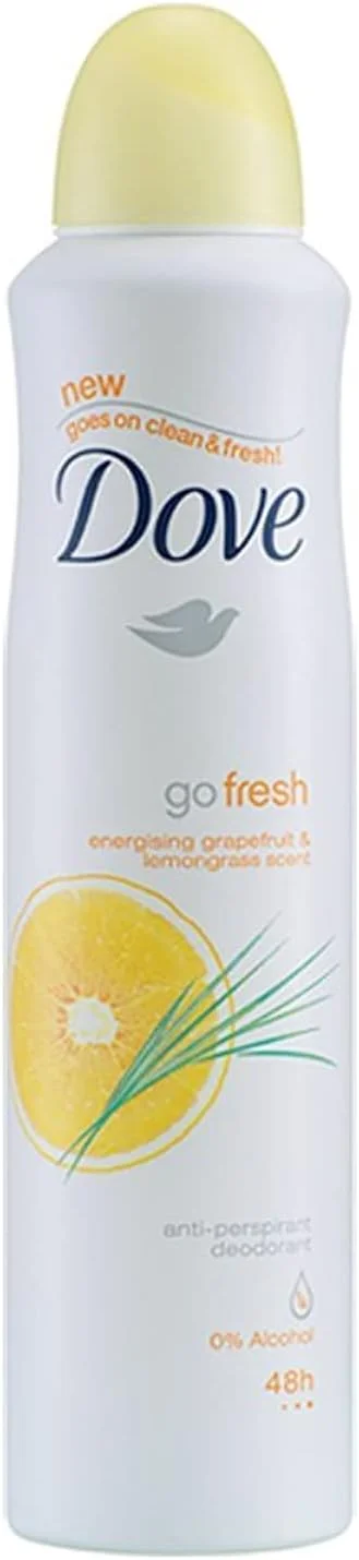 اسپری ضد تعریق زنانه داو مدل Go Fresh با رایحه گریپ فروت 250 میلی لیتر