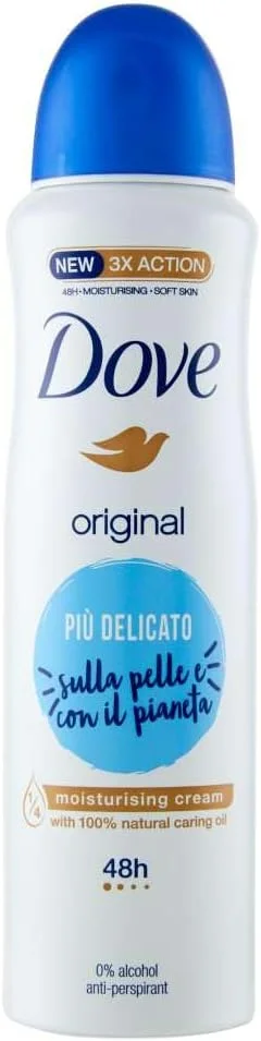 اسپری دئودورانت داو اورجینال با ماندگاری 48 ساعته، ملایم، بدون الکل و ضد تعریق - 3 عدد اسپری خوشبو کننده هوا 150 میلی لیتری