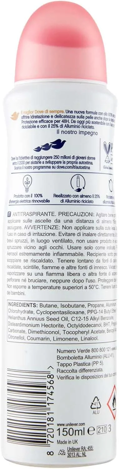 ۵ عدد اسپری ضد تعریق داو Go Fresh با رایحه انار و سدرینا، بدون الکل، ۱۵۰ میلی لیتر