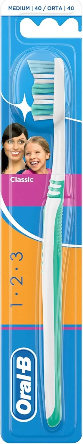 مسواک کلاسیک اورال-بی - متوسط، رنگ های متنوع