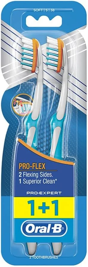 مسواک دستی نرم Oral-B Pro-expert ProFlex بسته 2 عددی