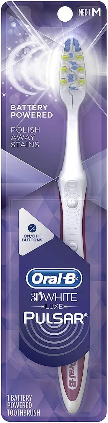 مسواک باتری خور سفید کننده اورال-بی مدل پالسار، متوسط، 1 عدد