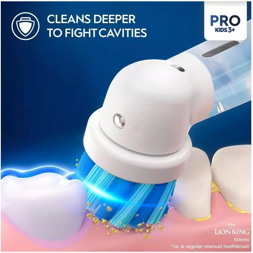 مسواک برقی کودکانه Oral-B Pro Kids طرح شیر شاه، طراحی شده توسط Braun