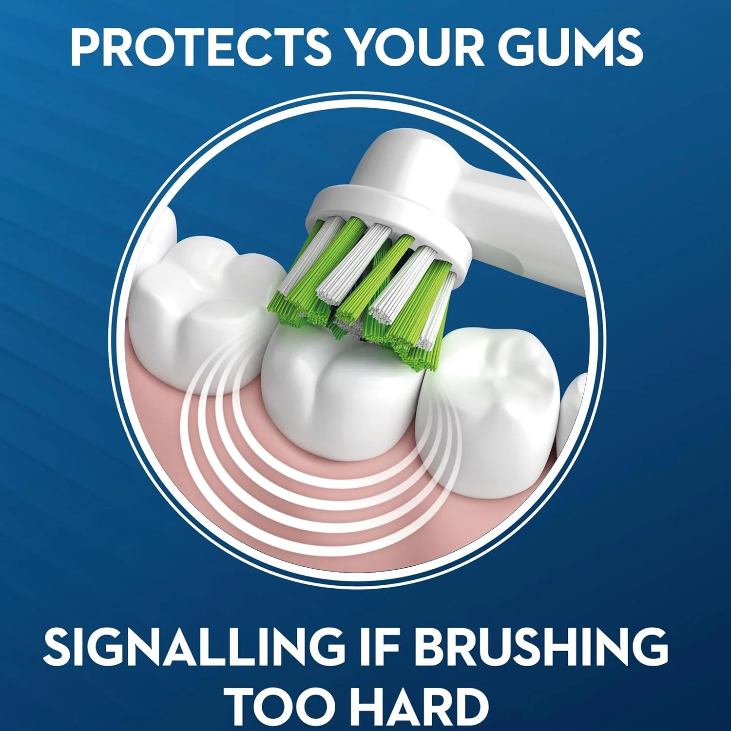 مسواک برقی شارژی اورال-بی پرو 1-1000 بسته 1+1 - تمیز کردن سه بعدی، سنسور فشار، مسواک برقی با سر برس CrossAction - سفید