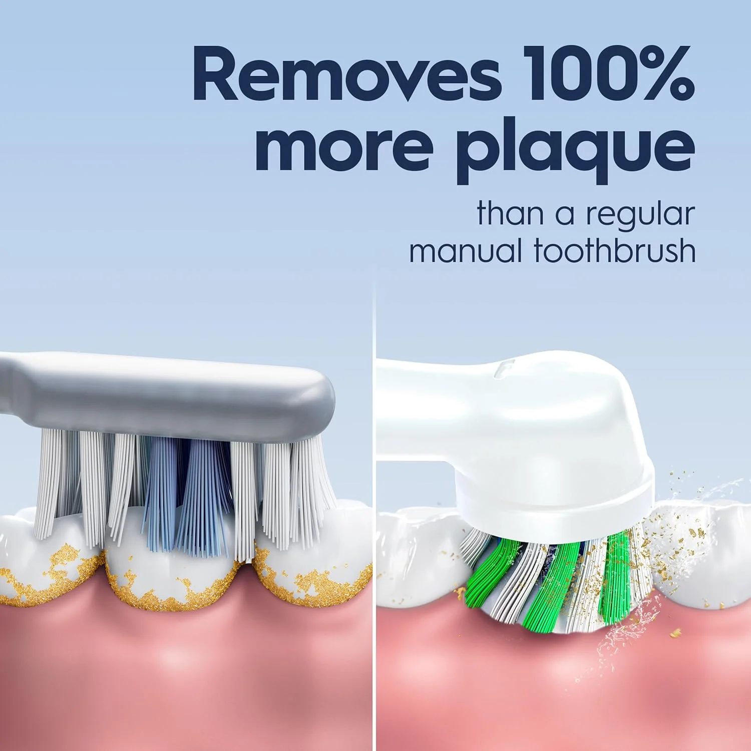 مسواک برقی اورال-بی پرو 1000 کراس اکشن، صورتی، با فناوری براون