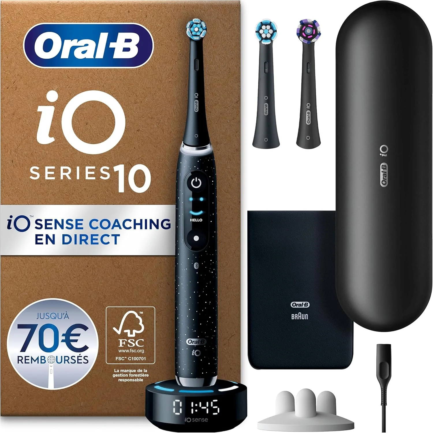 مسواک برقی مشکی Oral-B iO 10 طراحی شده توسط Braun