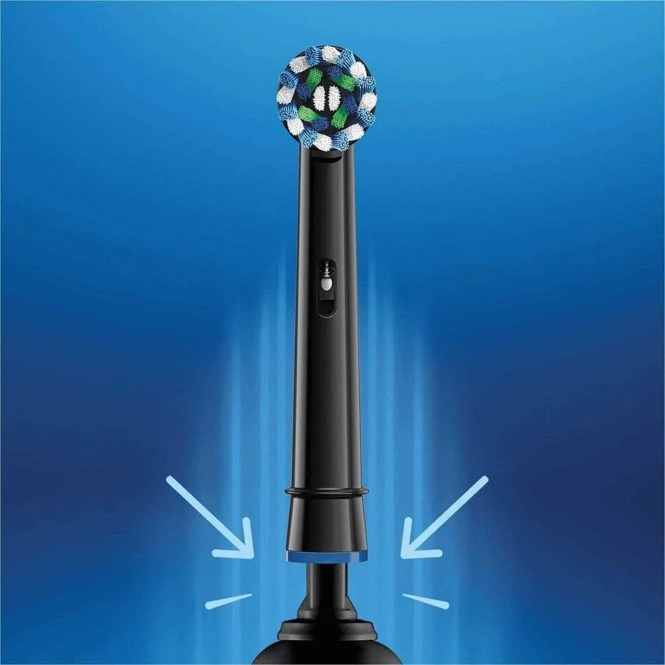 سری یدک مسواک برقی اورال-بی کراس اکشن، مشکی، بسته 4 عددی