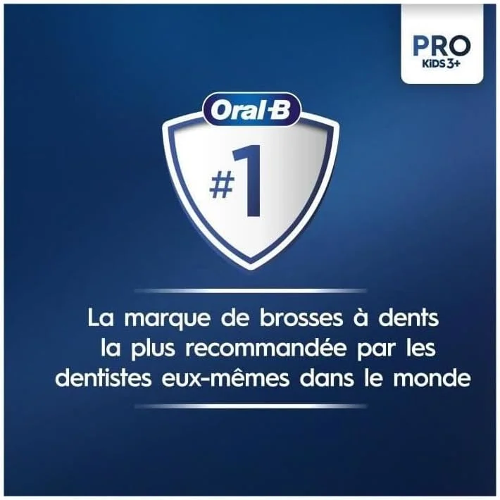 مسواک برقی کودکانه Oral-B Pro Kids Frozen، مناسب کودکان 3 سال به بالا، شامل حالت Sensitiv+ برای مراقبت از دندان، برس های فوق العاده نرم، 1 عدد سری مسواک، 1 عدد جعبه مسافرتی، 4 عدد برچسب، آبی/بنفش