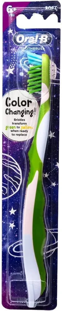 مسواک کودکانه اورال-بی پرو-هلث جونیور کراس اکشن گالاکسی، مناسب برای کودکان 6 سال به بالا، نرم - بسته 6 عددی