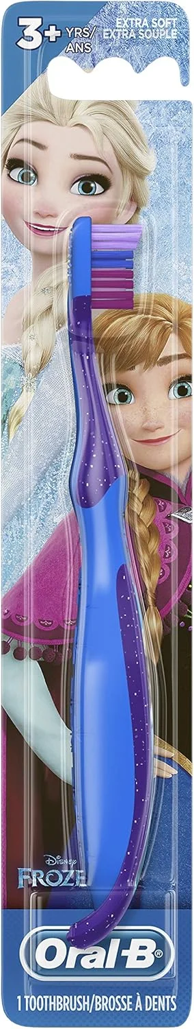 مسواک دستی کودکانه اورال-بی با طرح شخصیت های کارتونی دیزنی فروزن، مناسب برای کودکان 3 سال به بالا، برس خیلی نرم - 1 عدد