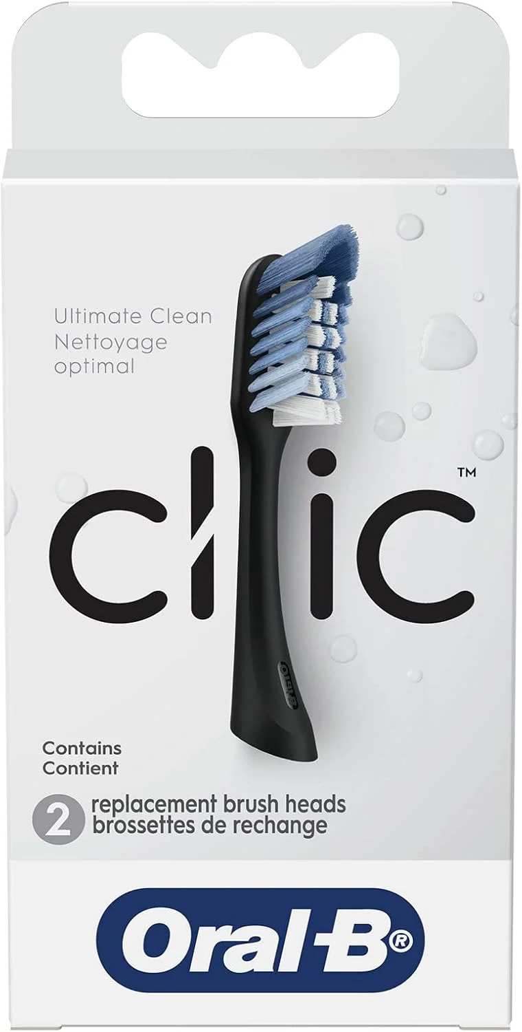 سری یدک مسواک دستی Oral-B Clic، مشکی، 2 عدد