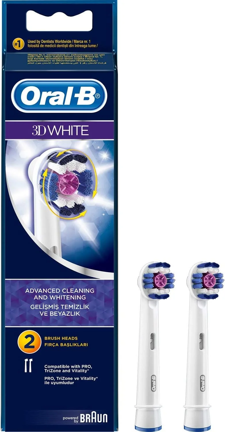 یدک مسواک برقی اورال-بی 3D White بسته 2 عددی