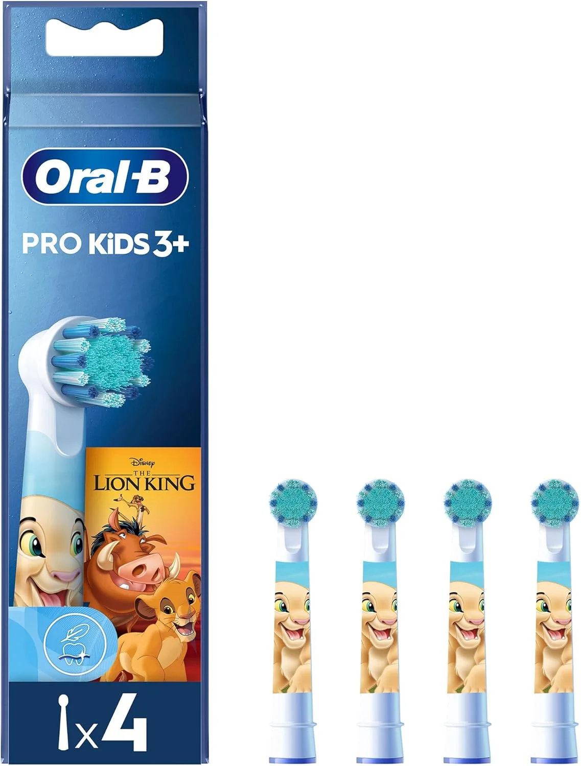 سری یدک مسواک برقی کودکانه Oral-B Pro Kids با طرح شیر شاه دیزنی، بسته 4 عددی سری یدک مسواک برقی کودکانه Oral-B Pro Kids با طرح شیر شاه دیزنی، بسته 4 عددی