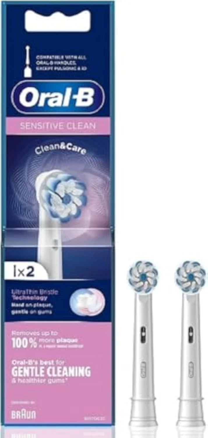 سری یدک مسواک برقی اورال-بی مدل Sensitive Clean EB 60-2، سفید
