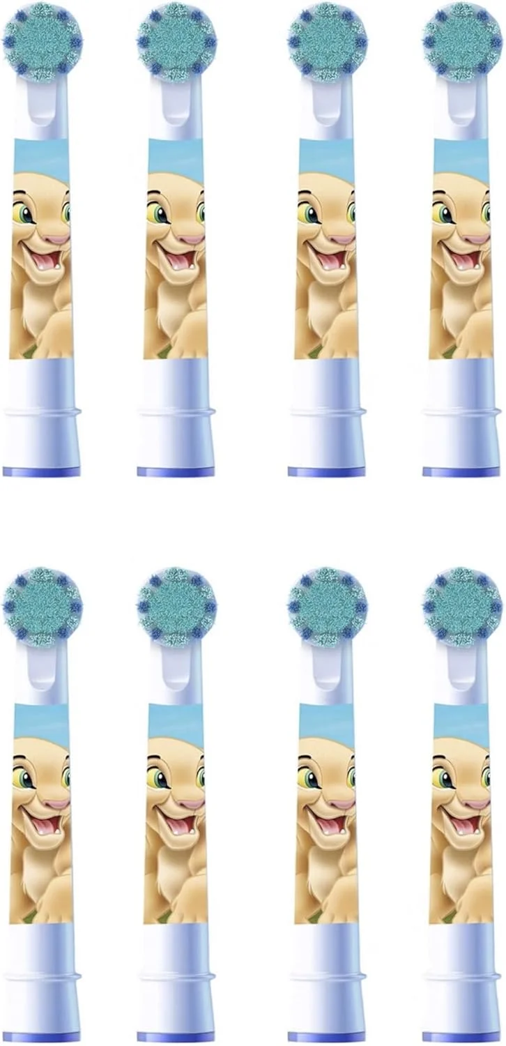 یدک مسواک برقی کودکانه اورال-بی پرو با طرح شیر شاه، بسته 8 عددی، مناسب برای کودکان 3 سال به بالا یدک مسواک برقی کودکانه اورال-بی پرو با طرح شیر شاه، بسته 8 عددی، مناسب برای کودکان 3 سال به بالا