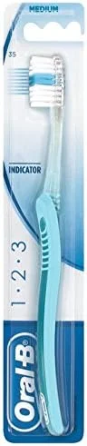 مسواک اورال-بی 3X Indicator با برس متوسط (بسته 3 عددی)