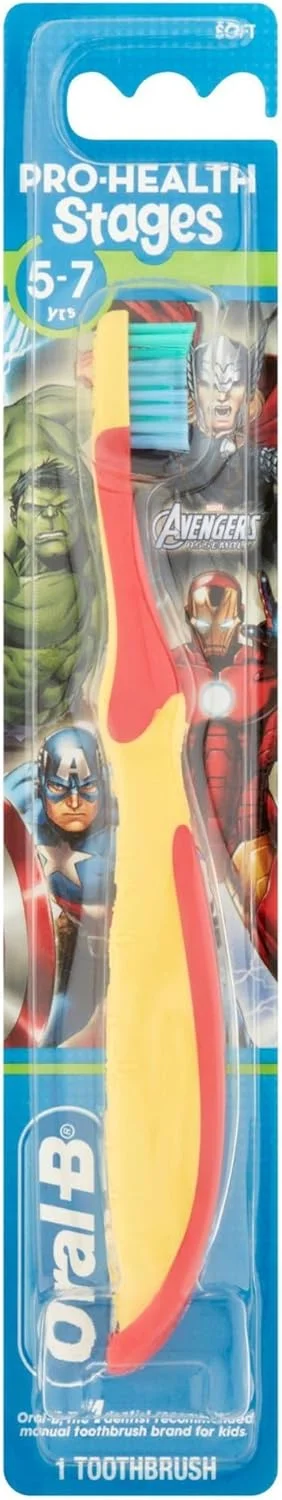 مسواک کودکانه اورال-بی مرد عنکبوتی مناسب کودکان 3 سال به بالا، بسیار نرم، بسته 6 عددی