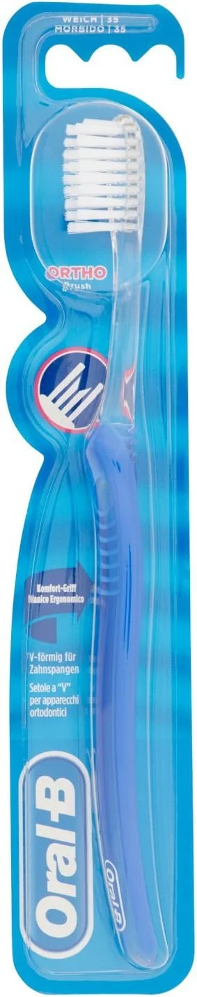 مسواک نرم ارتودنسی اورال-بی پرو-اکسپرت اورتو 35، رنگ های متنوع