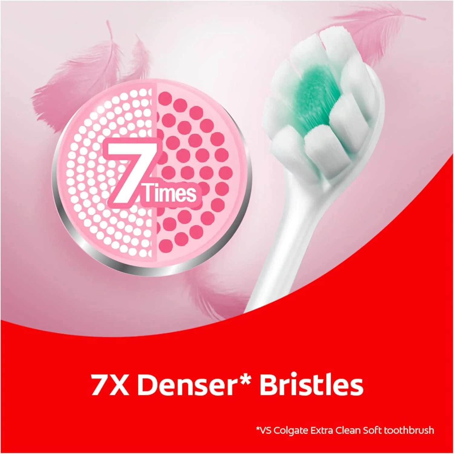 مسواک کلگیت فوم سافت با برس های نرم و متراکم - رنگ های متنوع - بسته 2 عددی