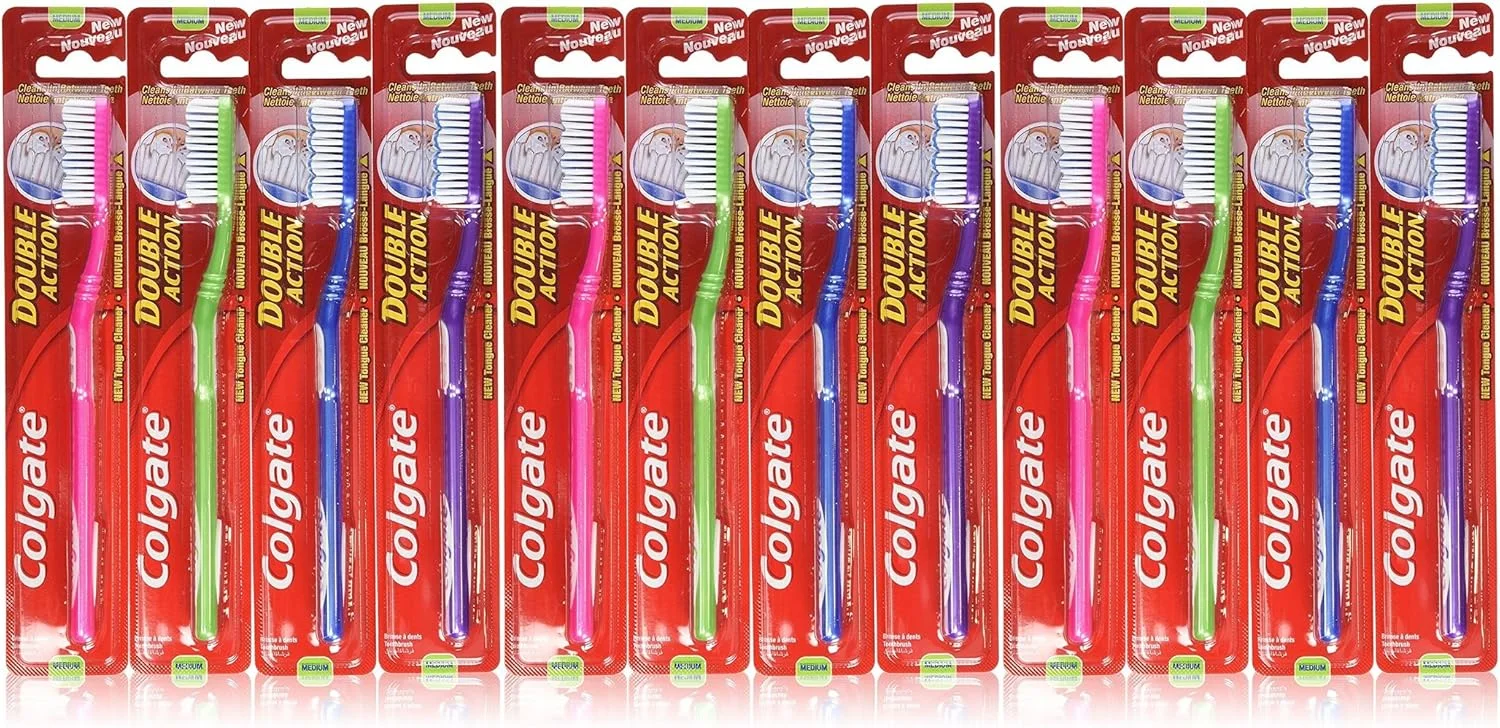 مسواک کلگیت دابل اکشن، متوسط، چند رنگ