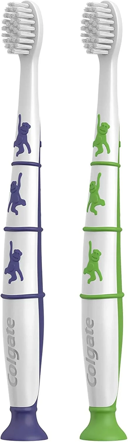 مسواک فوق العاده نرم کودک کلگیت بدون BPA مناسب برای کودکان 2+ سال، 2 عدد مسواک فوق العاده نرم کودک کلگیت بدون BPA مناسب برای کودکان 2+ سال، 2 عدد