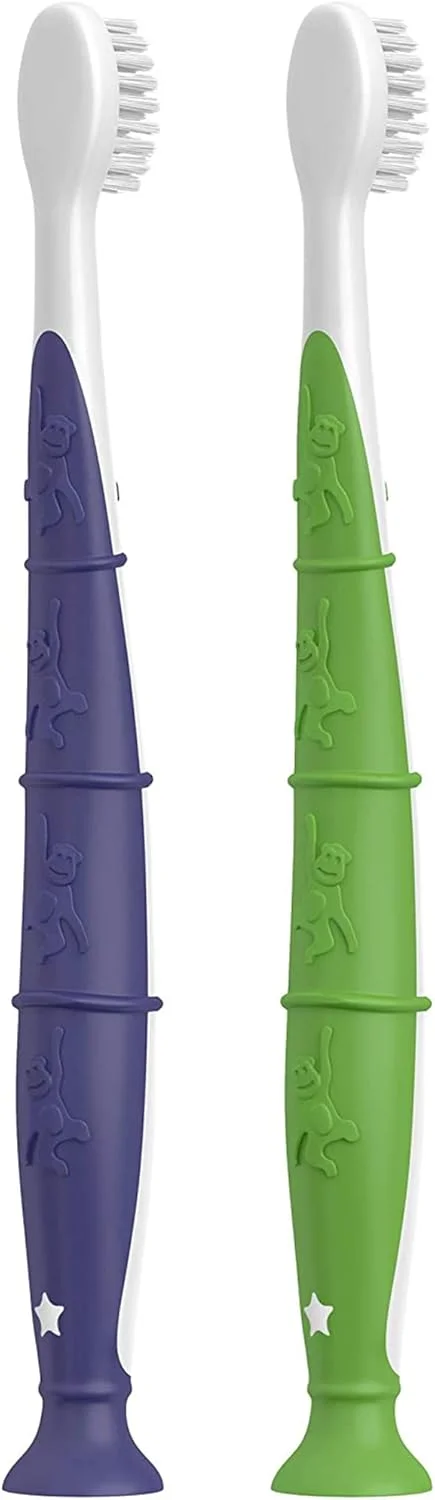 مسواک فوق العاده نرم کودک کلگیت بدون BPA مناسب برای کودکان 2+ سال، 2 عدد مسواک فوق العاده نرم کودک کلگیت بدون BPA مناسب برای کودکان 2+ سال، 2 عدد