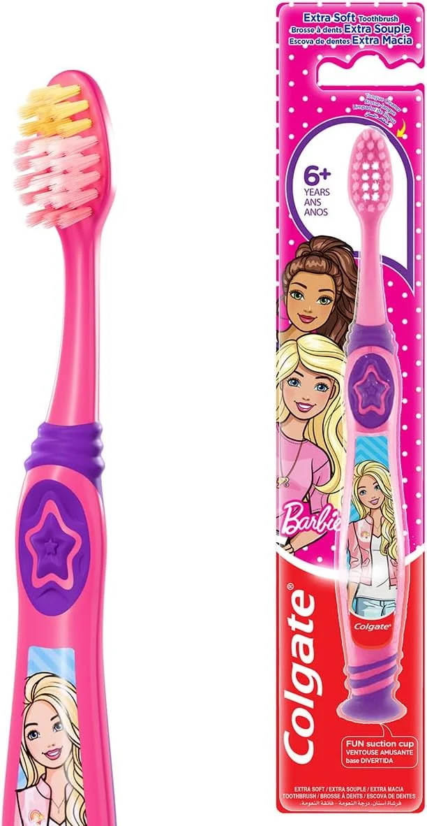 مسواک دستی خیلی نرم کودکانه کلگیت باربی مناسب برای کودکان بالای 6 سال