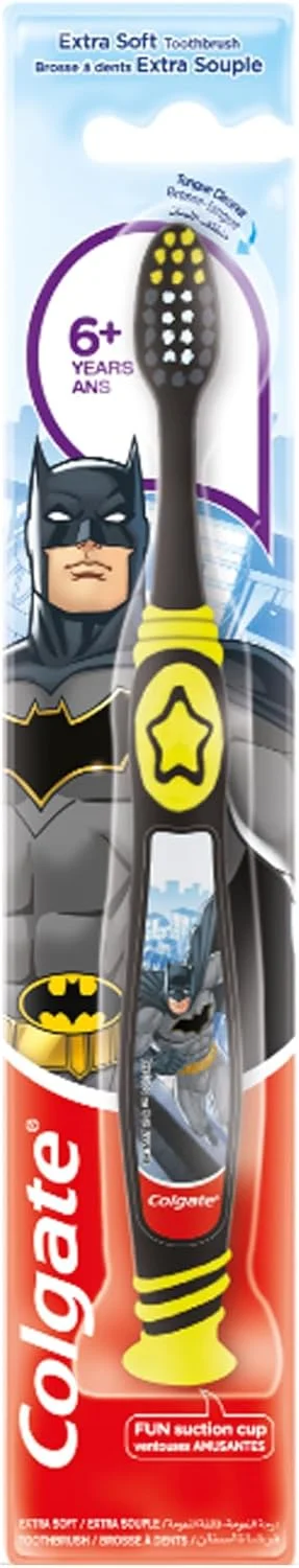 مسواک دستی خیلی نرم کودکانه کلگیت بتمن مناسب برای کودکان 6+ سال، یک عددی