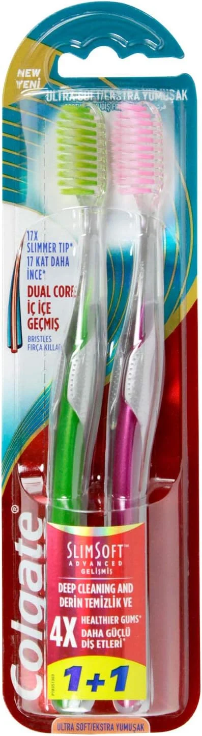مسواک کلگیت اسلیم سافت ادونس - 1+1، چند رنگ مسواک کلگیت اسلیم سافت ادونس - 1+1، چند رنگ
