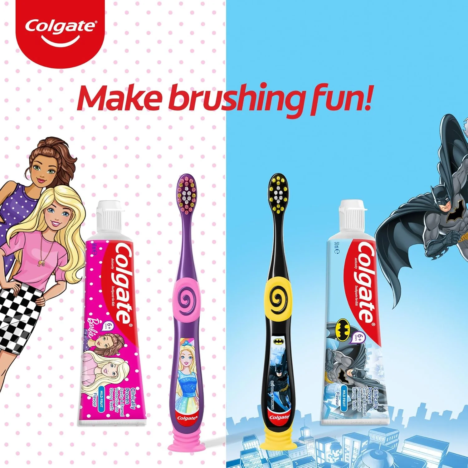 مسواک دستی خیلی نرم کودکانه کلگیت بتمن مناسب برای کودکان 6+ سال، یک عددی مسواک دستی خیلی نرم کودکانه کلگیت بتمن مناسب برای کودکان 6+ سال، یک عددی